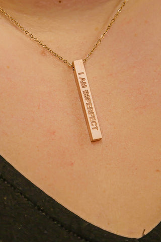 imperfect rose gold necklace
